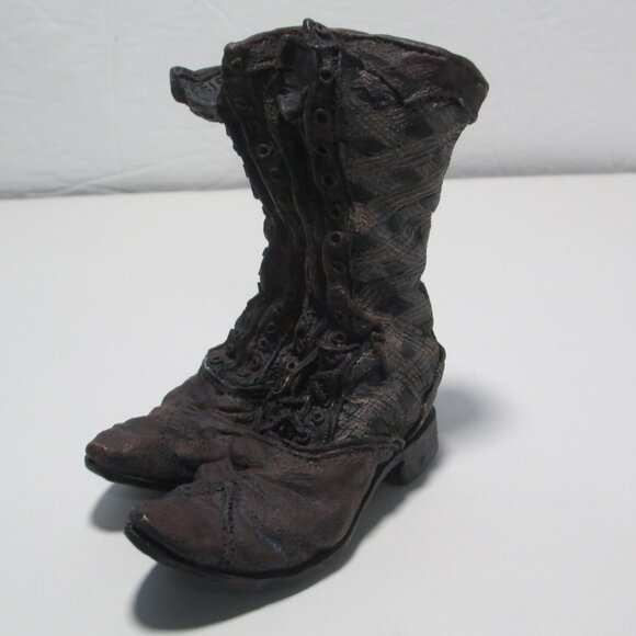 1999 Popular Imports Resin Victorian Boots Figurine Vintage - Picture 2 of 8